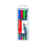 Stabilo OHPen universal Fein 4er Etui, wasserfest, Strichbreite M