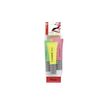 Stabilo Neon Leuchtmarkierer 4er im Netz, jaune, rosa, orange, vert Stabilo Neon Leuchtmarkierer 4er im Netz, jaune, rosa, orange, vert