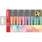 Stabilo Leuchtmarker Pastell 6er Etui, türkis, rosa, lila, grün, gelb, rot