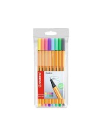 STABILO point 88 Pastell 8er Etui, jaune,orange,rosa,lila,bleu,türkis,grün,gris