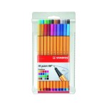 STABILO Fineliner point 88 20 pièces, multicolore