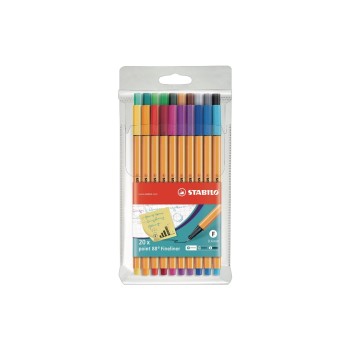 STABILO Fineliner point 88 20 pièces, multicolore STABILO Fineliner point 88 20 pièces, multicolore