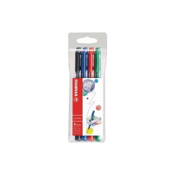 STABILO Fineliner pointMax 4 pièces, multicolore STABILO Fineliner pointMax 4 pièces, multicolore