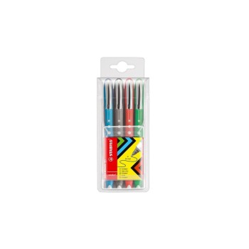 STABILO Stylo à bille roulante worker colorful 4 pièces STABILO Stylo à bille roulante worker colorful 4 pièces