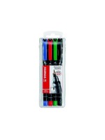 STABILO OHPen Universal Perm. S 4er Etui, bleu, rouge , vert, noir