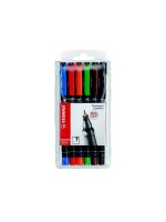 STABILO OHPen Universal Perm. S 6er Etui, bleu, rouge , vert, noir, orange, braun