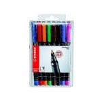 STABILO OHPen Universal Perm. F 8er Etui, bleu,rot,grün,noir,orange,braun,lila,ros