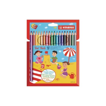 STABILO Crayons de couleur Trio dick 18 pièces STABILO Crayons de couleur Trio dick 18 pièces