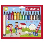 STABILO Feutres de coloriage Trio Scribbi 14 pièces