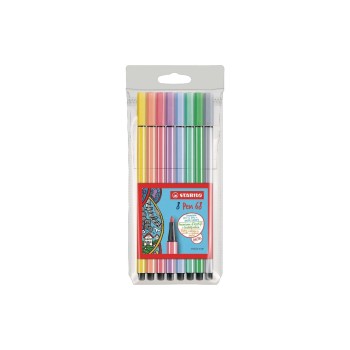 STABILO Feutres de coloriage Pen 68 Pastell 8 pièces STABILO Feutres de coloriage Pen 68 Pastell 8 pièces