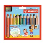 STABILO Crayons de couleur 3in1 Malstift 10 pièces