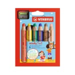 STABILO Crayons de couleur 3in1 Malstift 6 pièces