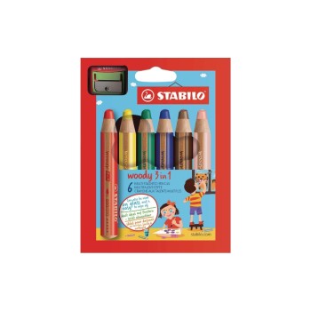 STABILO Crayons de couleur 3in1 Malstift 6 pièces STABILO Crayons de couleur 3in1 Malstift 6 pièces