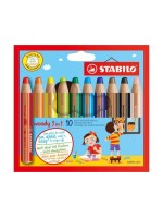 STABILO Woody 3in1 Malstift 10er, verschiedene Farben