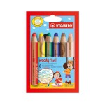 STABILO Crayons de couleur 3in1 Malstift 6 pièces