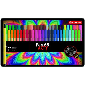 STABILO Feutres de coloriage Pen 68 50 pièces STABILO Feutres de coloriage Pen 68 50 pièces