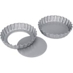 Städter Moule à tarte avec fond élévateur Argent, 10 x 1.8 cm, 2 pièces