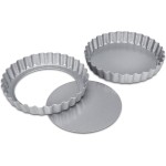 STÄDTER Tarteform with Hebeboden, 2er Set ø 12x1.8 cm silver