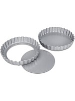 STÄDTER Tarteform with Hebeboden, 2er Set ø 12x1.8 cm silver