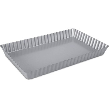 STÄDTER Tarteform with Hebeboden, 28x18x3 cm silver