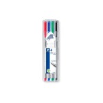 Staedtler Finelier, 4er Box: red, blue, grün, black 