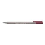 STAEDTLER 334 Fineliner triplus Mahagoni, superfeine,metallgefasste Spitze,ca.0,3mm