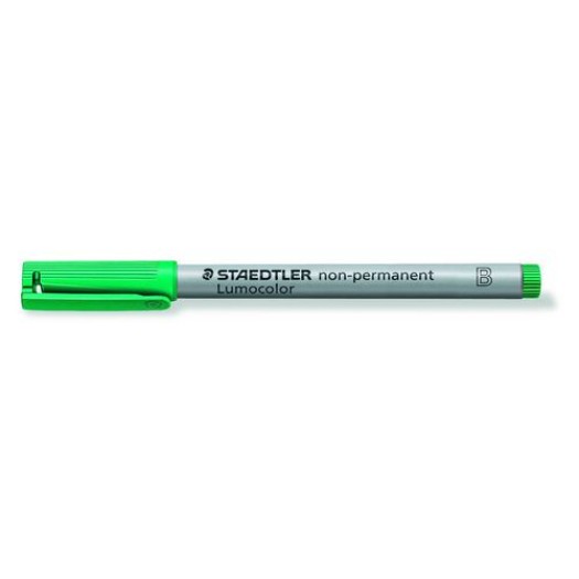 STAEDTLER 312 Folienstift Lumocolor B grün, non-permanent, B-Spitze, ca. 1.0 mm-2.5 mm