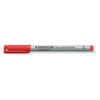 Staedtler Feutre pour transparent Lumocolor 312 Rouge, soluble dans l'eau