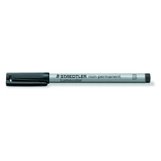 STAEDTLER 312 Folienstift Lumoc B black , non-permanent, B-Spitze, ca. 1.0 mm-2.5 mm