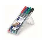 Staedtler Feutre pour transparent Lumocolor 318 F Ensemble de 4, permanent