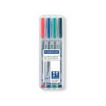 Staedtler Feutre pour transparent Lumocolor 316 F Lot de 4, solubles dans l'eau