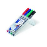 Staedtler Feutre pour transparent Lumocolor 312 Lot de 4, solubles dans l'eau