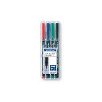 Staedtler Feutre pour transparent Lumocolor 313 S Ensemble de 4, permanent