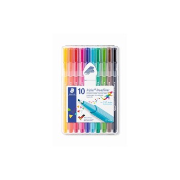 Staedtler Fineliner Triplus broadliner 338 10 pièces