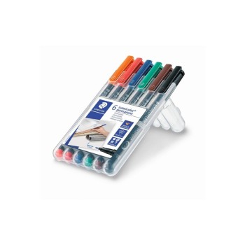 Staedtler Feutre pour transparent Lumocolor 318 F Ensemble de 6, permanent