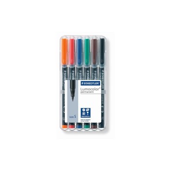 Staedtler Feutre pour transparent Lumocolor 313 S Ensemble de 6, permanent