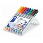 Staedtler Feutre pour transparent Lumocolor 315 M Jeu de 8, solubles dans l'eau