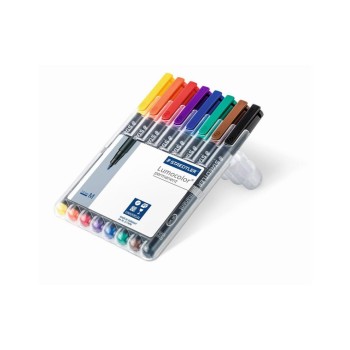 Staedtler Feutre pour transparent Lumocolor 317 M Ensemble de 8, permanent