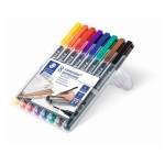 STAEDTLER 314 Folienstift Lumocolor B 8St, permanent,B-Spitze, ca. 1.0-2.5 mm