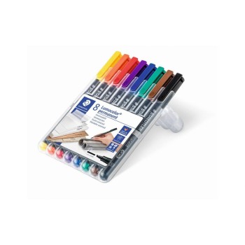 Staedtler Feutre pour transparent Lumocolor 314 B Ensemble de 8, permanent