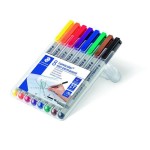 Staedtler Feutre pour transparent Lumocolor 312 Jeu de 8, solubles dans l'eau