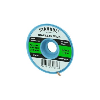 Stannol NC-AB Entlötlitze 2.2mm x 1.5m, halogenfrei Stannol NC-AB Entlötlitze 2.2mm x 1.5m, halogenfrei