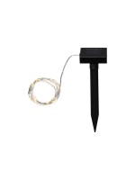Star Trading Solar Lichterkette Dew Drop, silver, Lichtfarbe Warmweiss