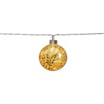 Star Trading LED Lichterkette Glitter Gold, Batt 2xAA, Timer 6/18h L: 1.35m