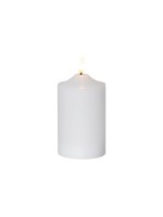 Star Trading LED Pillar Kerze Flamme, Indoor, white, 15cm Höhe, Timerfunktion
