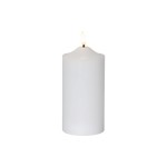 Star Trading Bougie LED Flamme pilier Ø 7.5 x 17 cm, Blanc