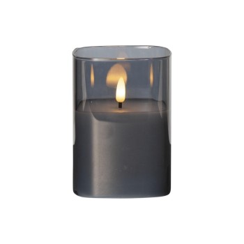 Star Trading LED Pillar Kerze Flamme, Indoor, black , 12.5cm Höhe, Timer Star Trading LED Pillar Kerze Flamme, Indoor, black , 12.5cm Höhe, Timer