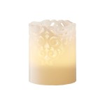 Star Trading Bougie LED Clary Pilier Ø 8 x 10 cm, Blanc