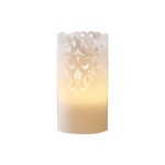 Star Trading Bougie LED Clary Pilier Ø 8 x 15 cm, Blanc