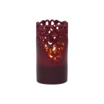 Star Trading Bougie LED Clary Pilier Ø 8 x 15 cm, Rouge
